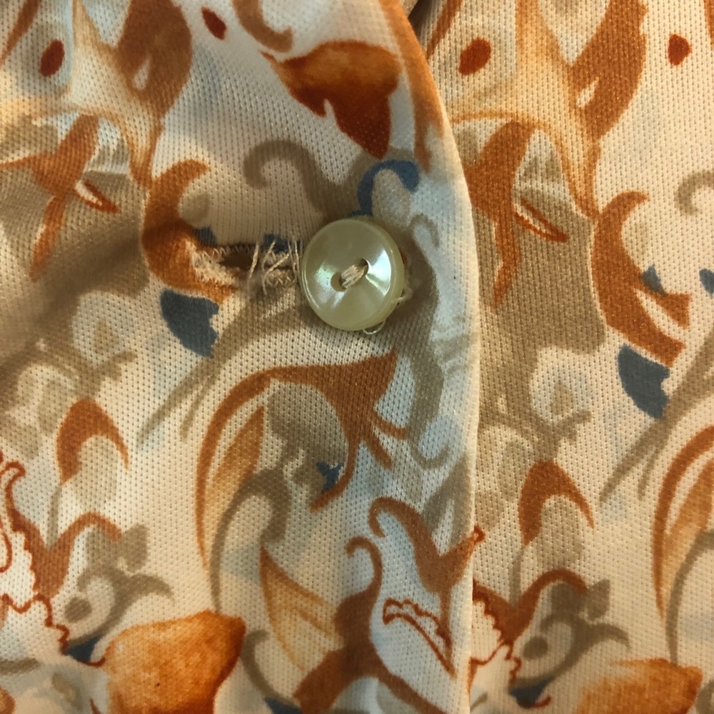 Handmade Vintage Patterned Button Down Shirt Sz Sm - image 5